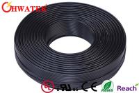 UL 2464 3Fx18AWG do cabo de fita do plano do PVC BK 3.45X7.4MM de UNSHLD (41/0.16T)