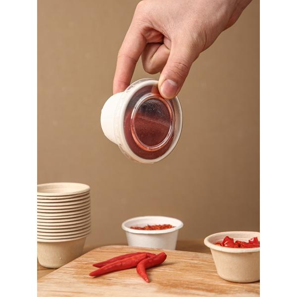 Initial Payment 2oz Disposable Sugarcane Pulp Sauce Cup Eco Friendly Sauce Container