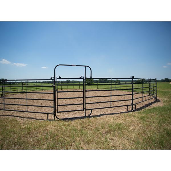 Horse and Sheep Yard Panels for Sale 1.8m x 2.1m 6 Horizontal Rails Oval tube 115x42mm