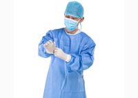Reinforced Disposable Surgical Gown For Hospital 30 / 40gsm SMS Sterile