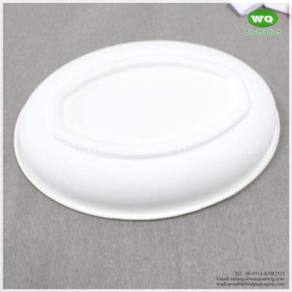 900ml Sugarcane Pulp Oval Bowl- sustainable Microwave safe Biodegradable Food Container-eco friendly Catering Supplies