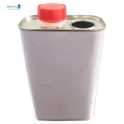 metal quadrado Tin Containers L105*W60*H180 do selo 1L liso com tampa do parafuso