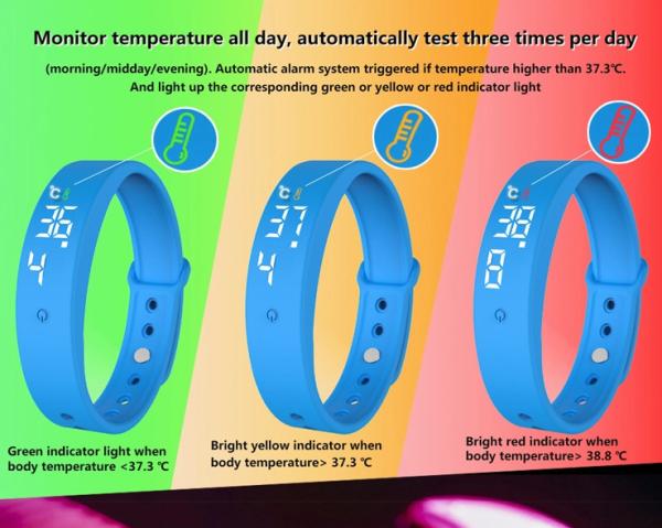 Heathy Body Temperature Wristband / Bracelet Control Body Temperature