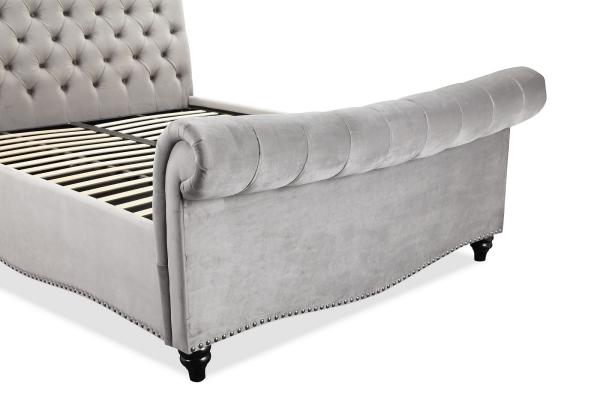 12204 GOITALIAbed frame wooden padded bed frame queen size full size fabric upholstered queen bed set king double BED