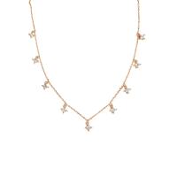 Mode d'émail de taille de l'argent 925 de collier de trèfle double de haute qualité