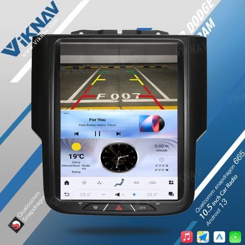 VIKNAV 10.5 Inch Touch Screen 8 Core Android Car Radio For Dodge Ram 1500 2013-2018 Head Unit