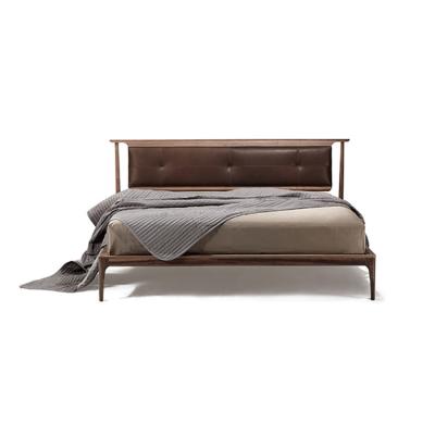Elegent Unique Full Size Bed Bedroom Solid Wood Base High Density Sponge