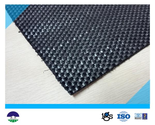 Black Woven Geotextile for Reinforcement Fabric 87KN / 60KN 390G