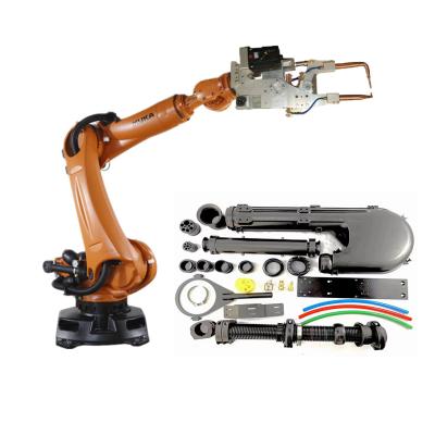 Robô R2830 universal do KR 360 com o braço do robô industrial do bloco KUKA da arma da soldadura de ponto e do vestido de CNGBS