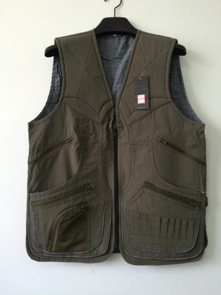 Hunting vest, taslan fabric, water proof function, S-3XL, olive, green color
