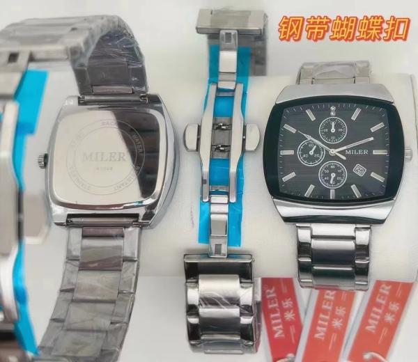Montre habillée Miler Quartz, étanche à 30m, en acier inoxydable