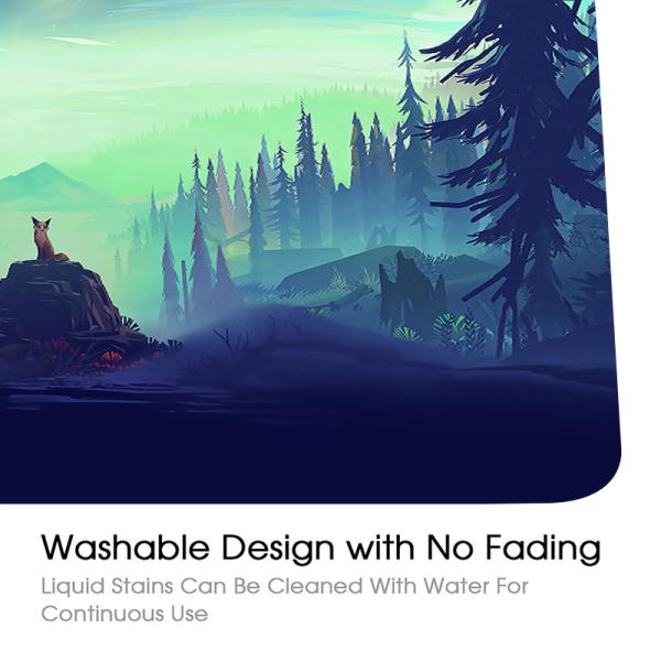 Rectangular OEM Extended XXL Primary Forest Fox Mouse Pads With Custom Logo Printed
