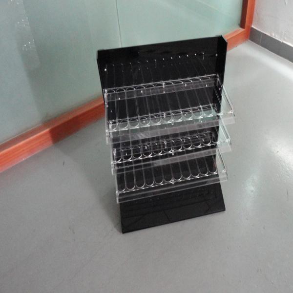 3 Tiers Acrylic Rack for Lipgloss Compartment Plexiglass Lipstick Display Stand