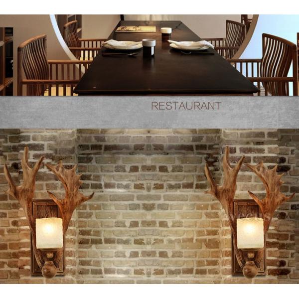 Vintage wall lamp living room bedside bedroom art wall light aisle cafe corridor hotel restaurant antler lamp (WH-VR-68