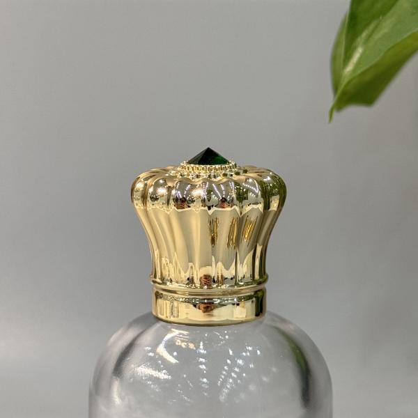 Personalized Diamond Zinc Alloy Zamak Perfume Cap For Unique Fragrance Bottle Designs