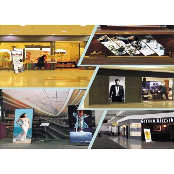 Free Standing Indoor LED Poster Portable Wide Viewing Angle Mirror Screen IP40