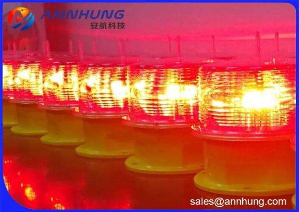 3W Power Solar Obstruction Light Recyclable Batteries For Towers / High Building