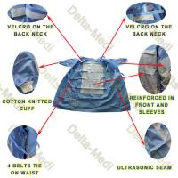 Couture ultrasonique jetable médicale de robe chirurgicale de l'hôpital 45gsm SMS