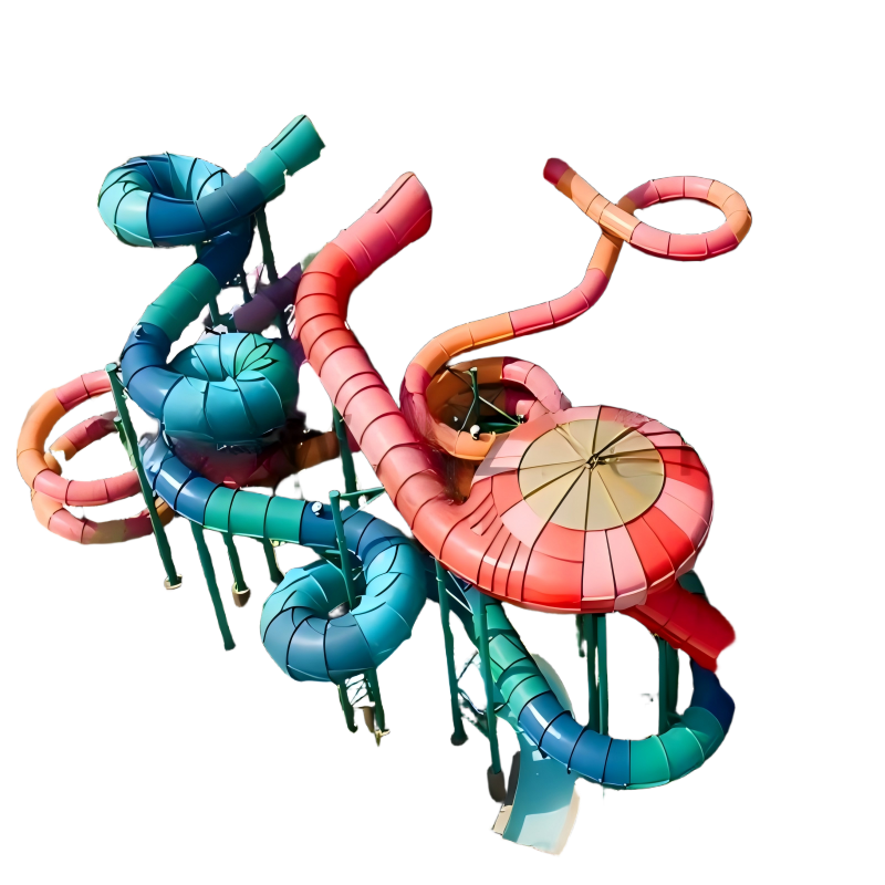 Through Wall Spiral Water Slide Combined Super Family Fun 13-19m Height