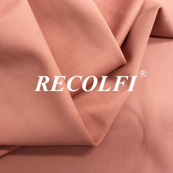 Stock Plain Colors Activewear Knit Fabric 92% Recycled Polyester 8% Spandex Material