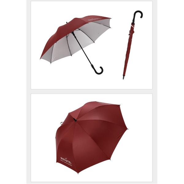 Custom Gift Straight Silver Glue Umbrella with Semi-automatic Open and Open Diameter 90cm
