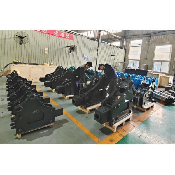 Hydraulic breaker through nut bolt clamp plate overall breaker through head