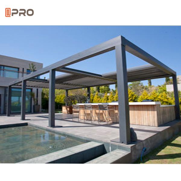 Adjustable Louver Roof Modern luminum Pergola  3X4 4X4 6X3m With LED Lights