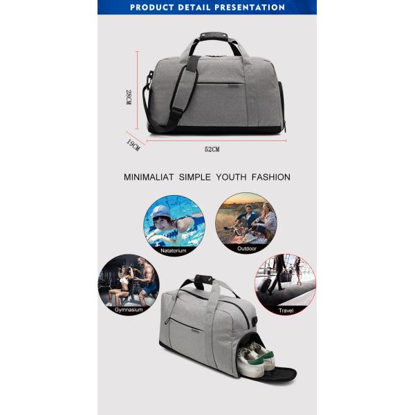 Pure Color 27L Hand Carry Waterproof Travel Bags 52*19*28cm