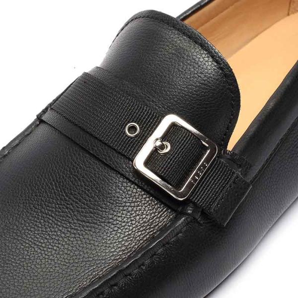 Anti Odor Black Euro 43size Men Genuine Leather Moccasin Cow