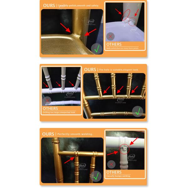 Hotel Furniture Restaurant Chair Stainless Steel Banquet Wedding Chair