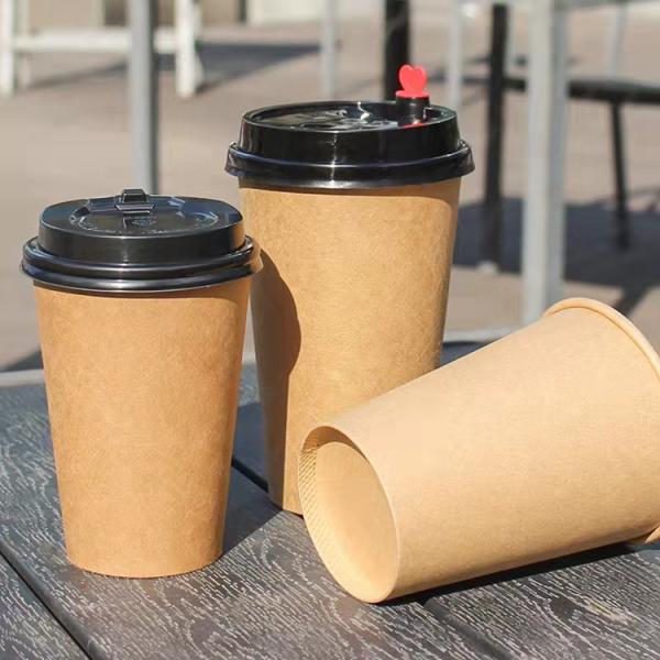 ODM 600ml Paper Boba tea Cups Disposable Hot Beverage Cup