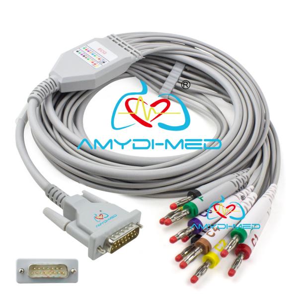 SCHILLER Patient Monitors 10 Lead ECG Cable Banana 4.0mm IEC OEM ODM ECG EKG Cable