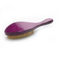 Pincel de ondas de madeira de faixa natural Premium com pente de javali / nylon