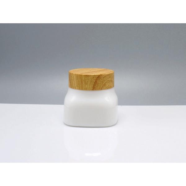 JG-SQ50,50ml square opal white glass cosmetic jars for face cream, lotion, glass primary cosmetic packaging supply