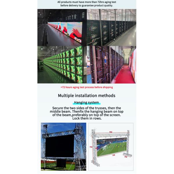 P3.91mm Pixel Pitch LED Rental Screen with 500x500mm Cabinet Size and 1920HZ Refresh Rate for Indoor Events