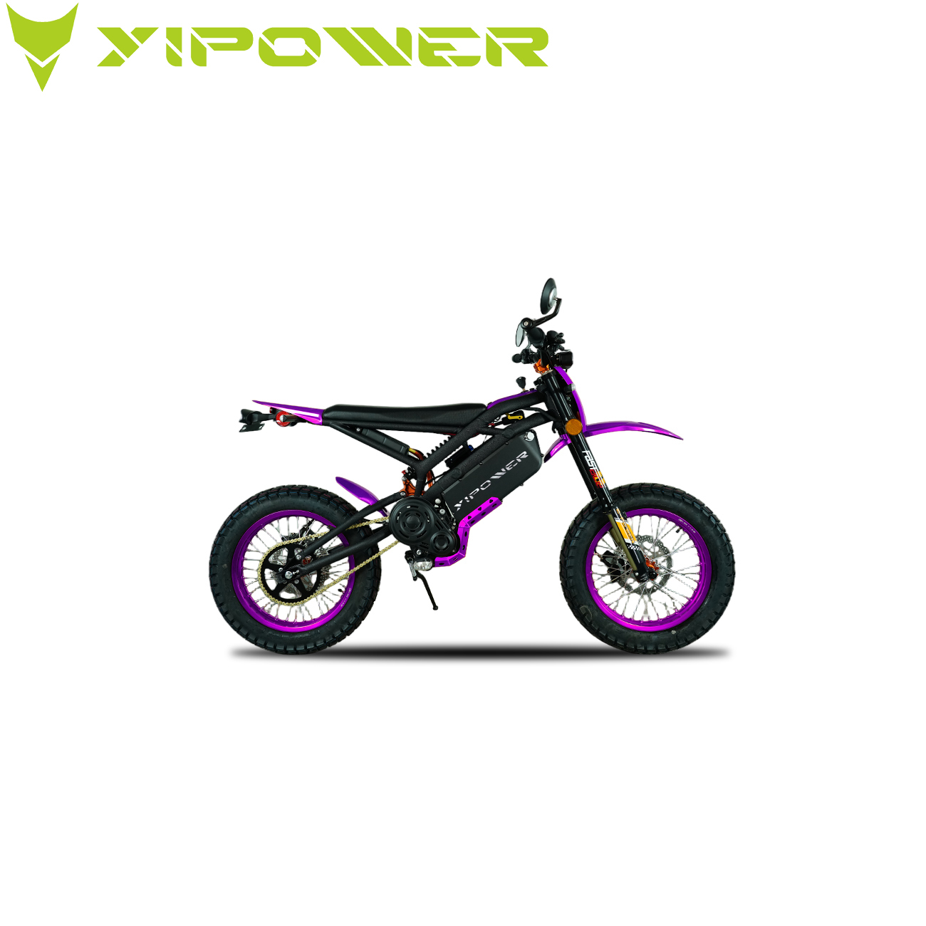 4000W Rated Power 72V40Ah LG Cells Electric Dirt Motorcycle with Adjustable Suspension