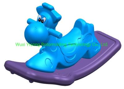 Os brinquedos rotatórios de alumínio dos moldes do cavalo de balanço moldam crianças