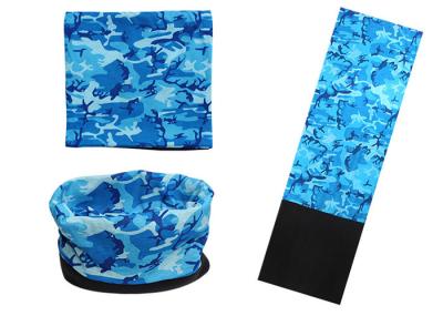 Blue Wind Resistant Polar  Headwear Sublimation Printing Not Faded Deformation