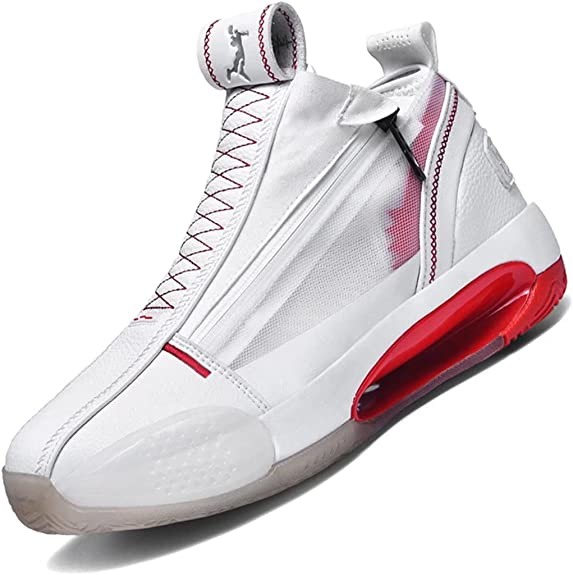 Huacud Outdoor Basketball Shoes Manmade Sole Workout Sneakers