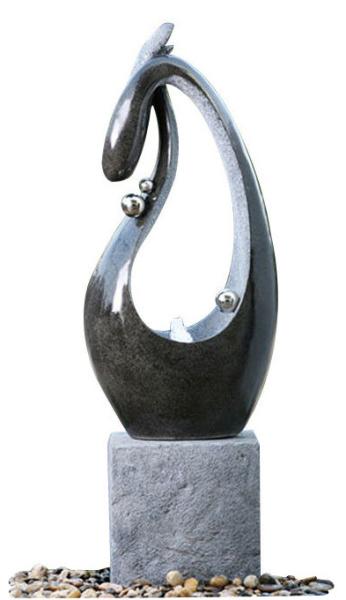 46 Black Marble Resin Water Fountain Contemporary Resin Outdoor Wall Fountains