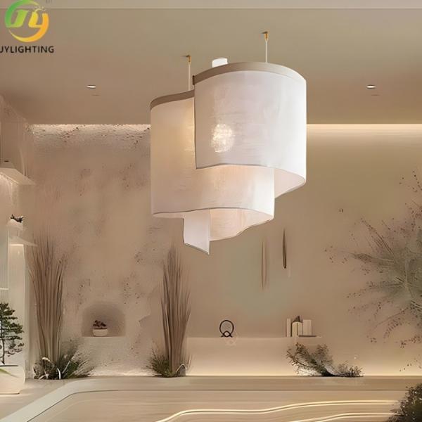 JYLIGHTING Wabi-Sabi Style Fabric Chandelier Modern Pendant Light for Bedrooms and Living Rooms