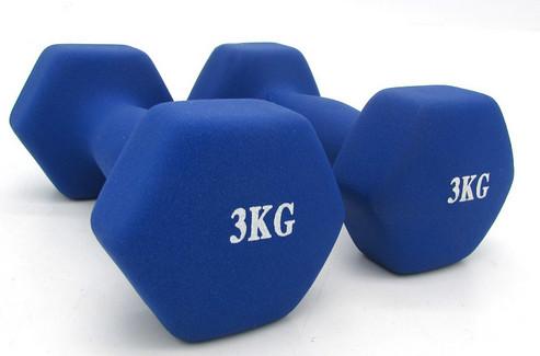 red blue pink gren purple Gym fitness womens  vinyl dipping neoprene dumbbell