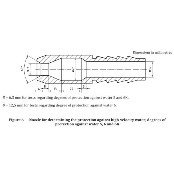 Bocal do equipamento de teste do IP de Ф6.3mm Ф12.5mm SUS304