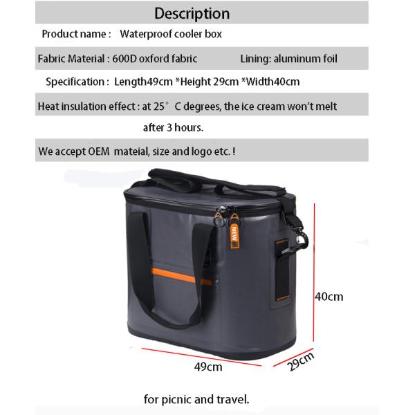 Ice Insulated reusable custom aluminium foil cooler bags for travel