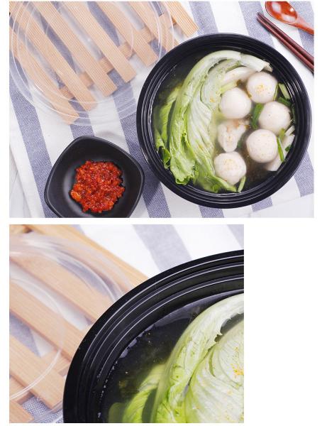 100% Eco-friendly disposable microwave transparent 1000ml PP plastic food box