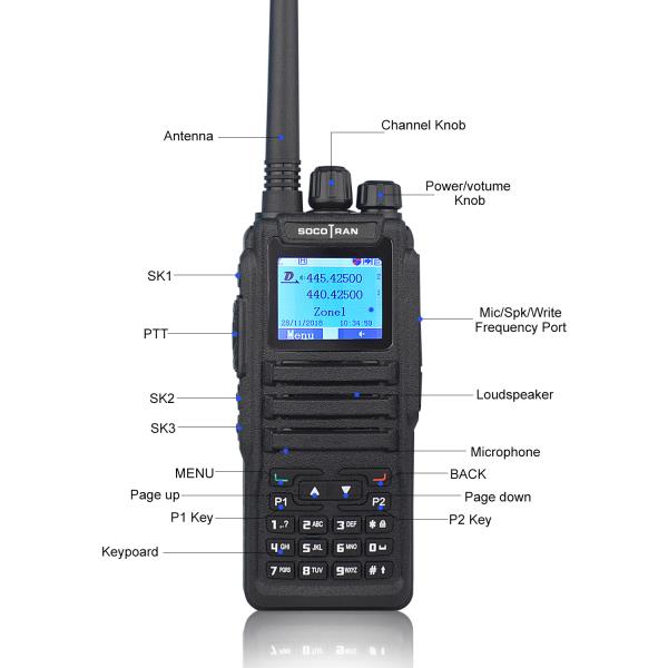 Dual Band Mobile DMR Radio Walkie Talkie