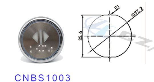 Cutout Size 37 mm Round Stainless Steel Elevator Touchless Button Elevator High Sensitivity No Touch Lift Control Button