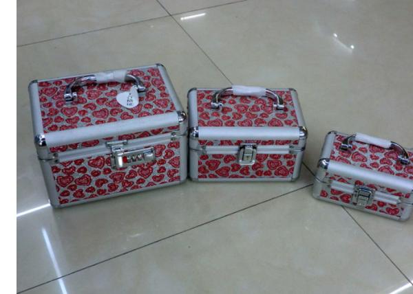 Colorful Set Of 3 Beautify Cosmetics Case Storage Bags 7 / 8 / 9 Inch For Travel