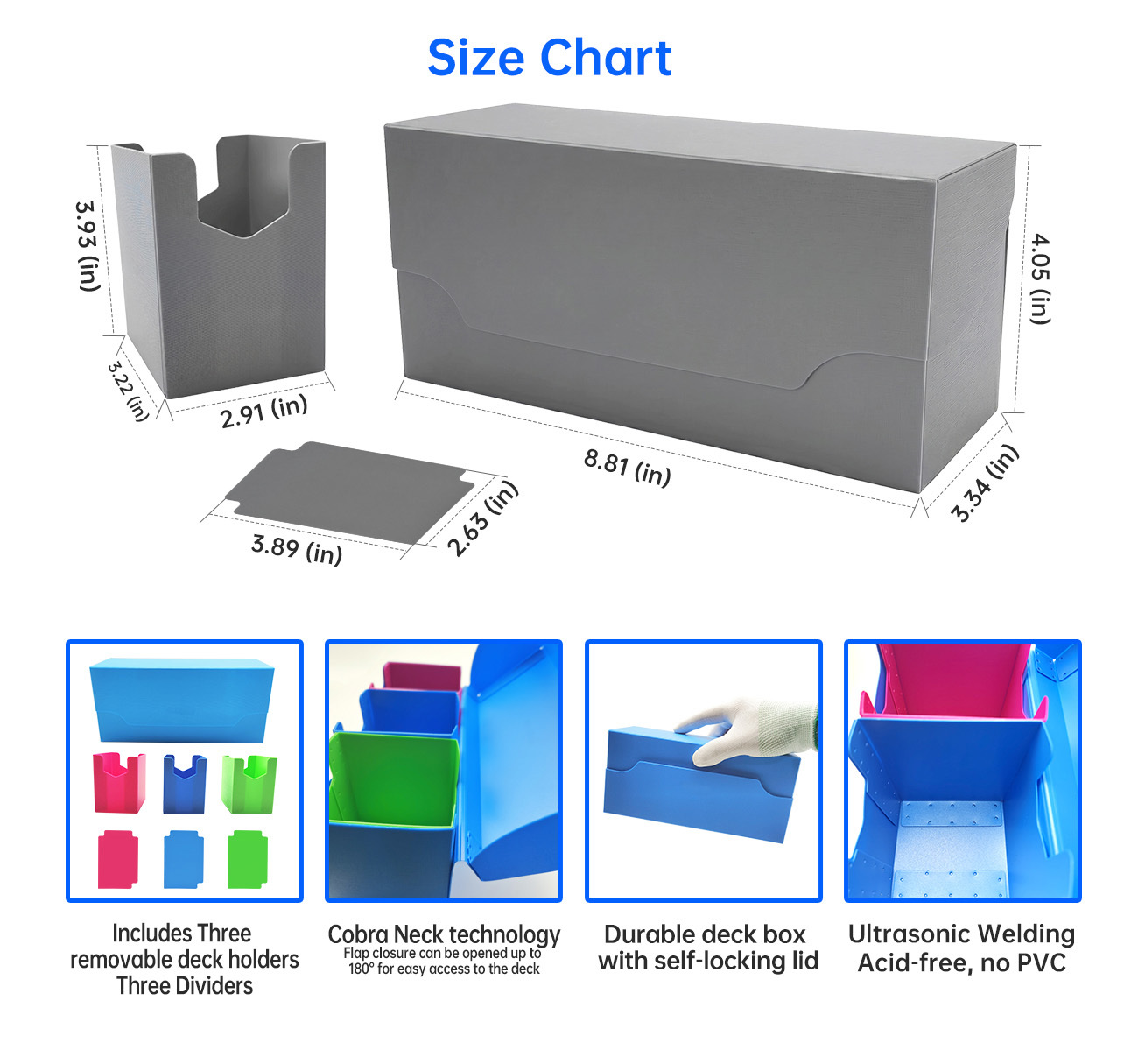 UKCA Baseball Card Storage Boxes TCG Storage Sleeved Card Box Custom Branding