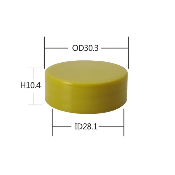 PP Smooth Wall 28mm Screw Cap , Cracks Impact Plastic Bottle Lid